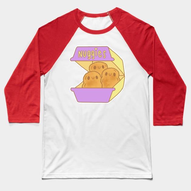 Chicken Nuggies Baseball T-Shirt by TurboErin
